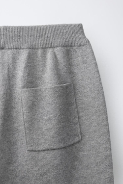ZARA ТРИКОТАЖНЫЕ БРЮКИ-ДЖОГГЕРЫ, СЕРЫЙ МЕЛАНЖ