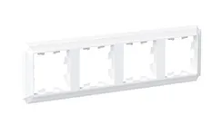 Рамка пластиковая на 4 поста универсальная Systeme Electric AtlasDesign Antique Белый ATN100104