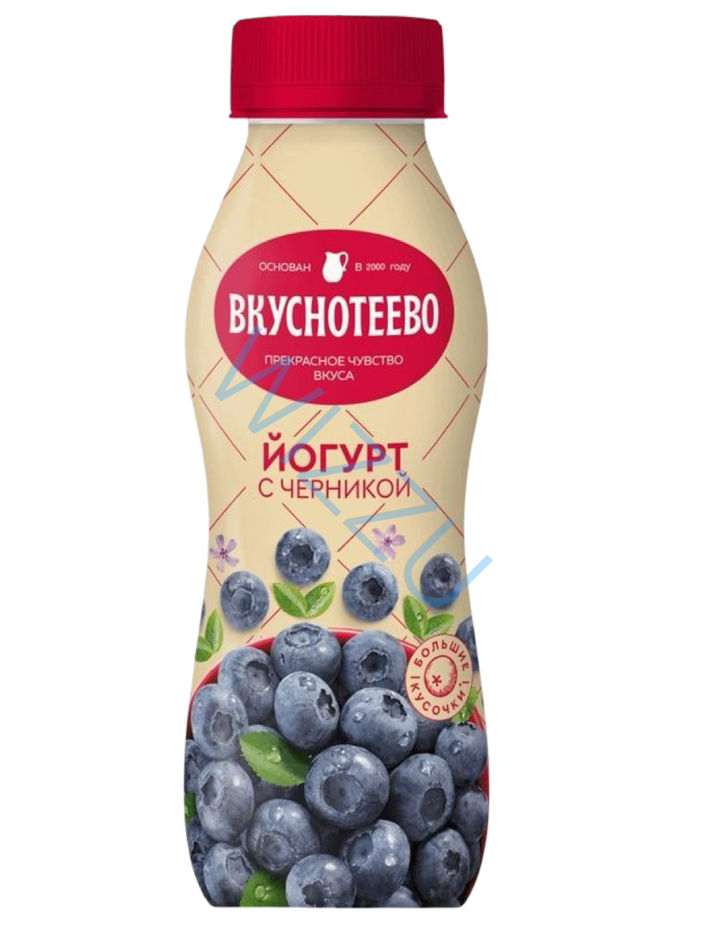 Йогурт с черникой Вкуснотеево 280г 2% ПЭТ/бут ВО (6)