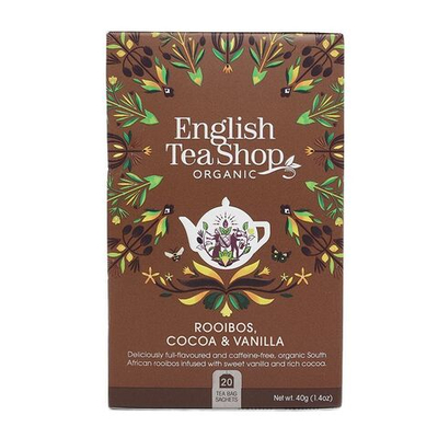 Чай ройбуш English Tea Shop какао и ваниль, без кофеина, 20 пакетиков по 2 г , 40 г (из Финляндии)