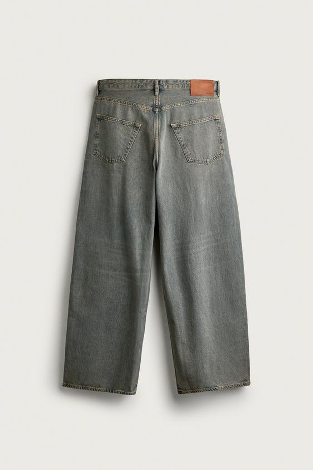 ZARA ДЖИНСЫ BAGGY FIT, ЗЕЛЕНОВАТО-СИНИЙ