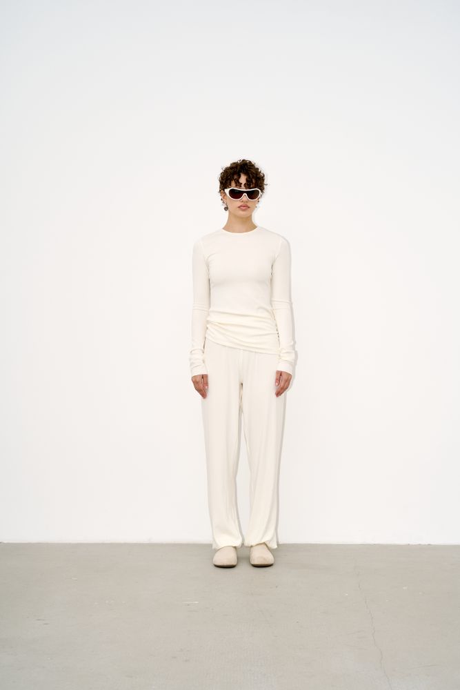 Брюки pella на резинке ivory
