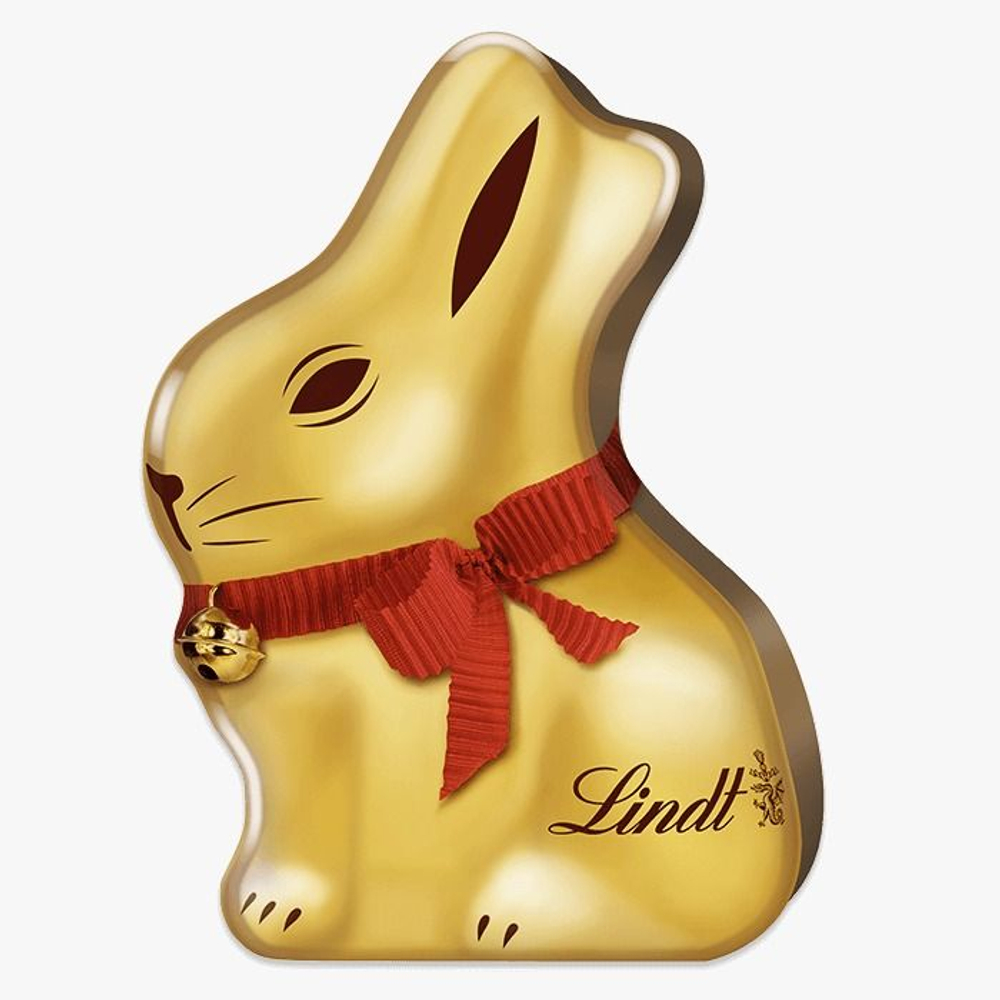 Подарочная ЖЕСТЯНАЯ коробка Lindt GOLD BUNNY в форме зайца к Пасхе и Рождеству (из Финляндии)