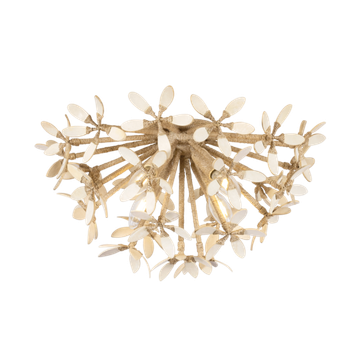 Corbett Corfu Semi Flush, 51 cm, Ivory Coco