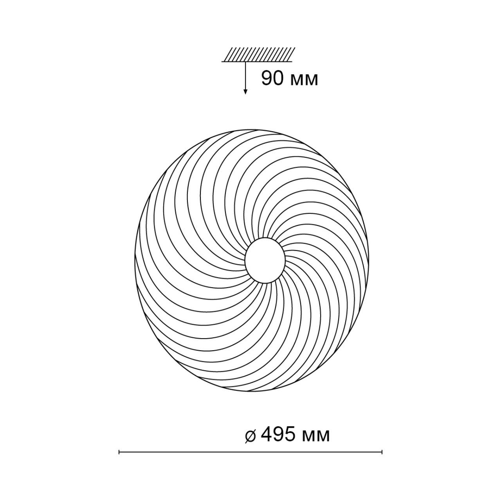 3060/EL PALE SN 000 Светильник пластик/белый LED 72Вт 3000-6300К D495 IP43 пульт ДУ FLORSA