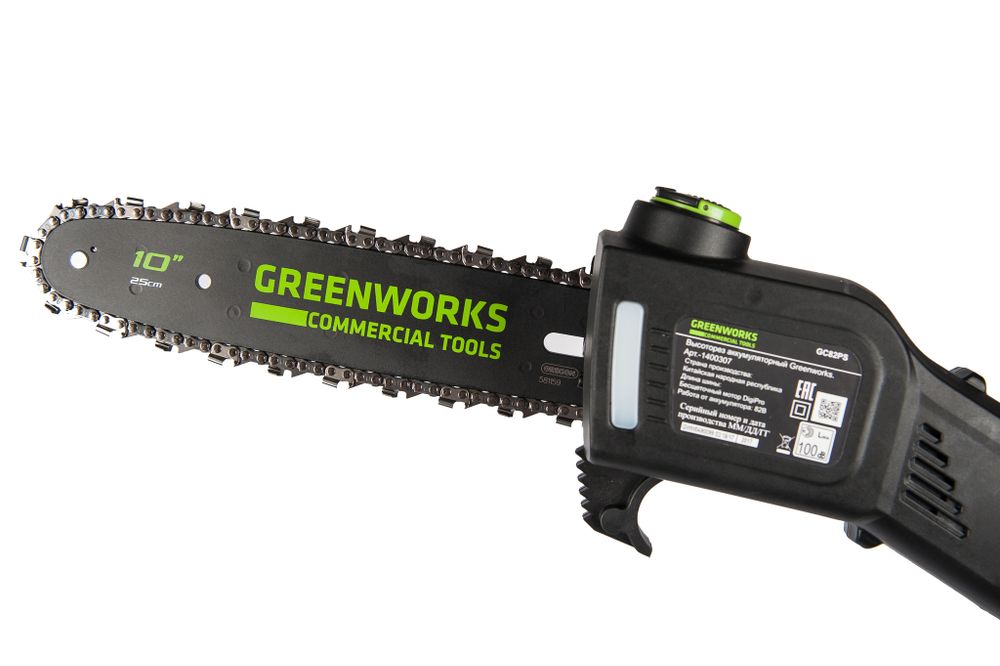 Высоторез/Сучкорез аккумуляторный Greenworks 82V GC82PS, 25 см, бесщеточный, без АКБ и ЗУ