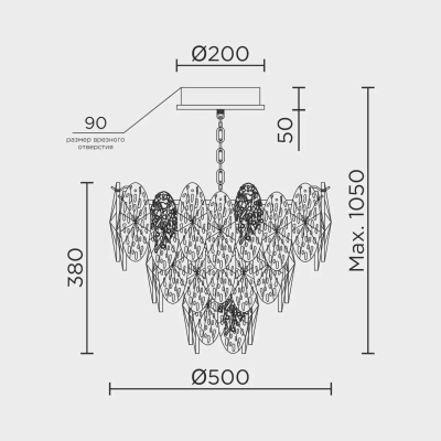 Подвесная люстра MODELUX ML.9528.500 GD