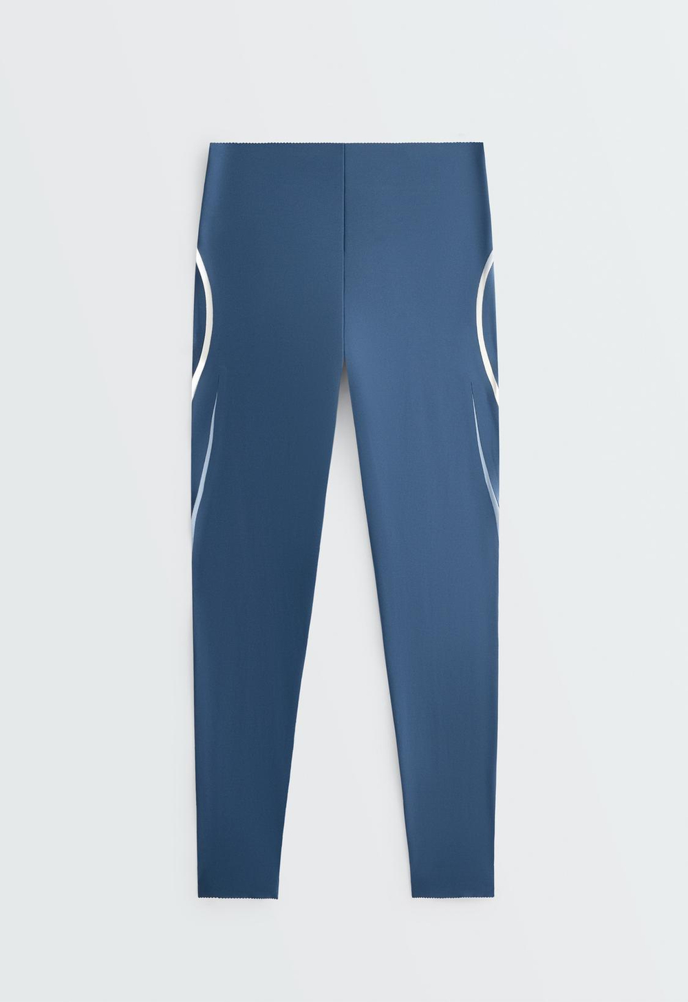 OYSHO Легинсы High rise Compressive core control с линиями, серо-синий
