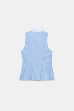 РУБАШКА В ПОЛОСКУ С БАНТОМ И БЕЗ РУКАВОВ — ZARA