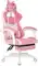 Кресло игровое Knight Kitty/F W Fabric розовый/молочный с подголов. крестов. пластик подст.для ног пластик белый