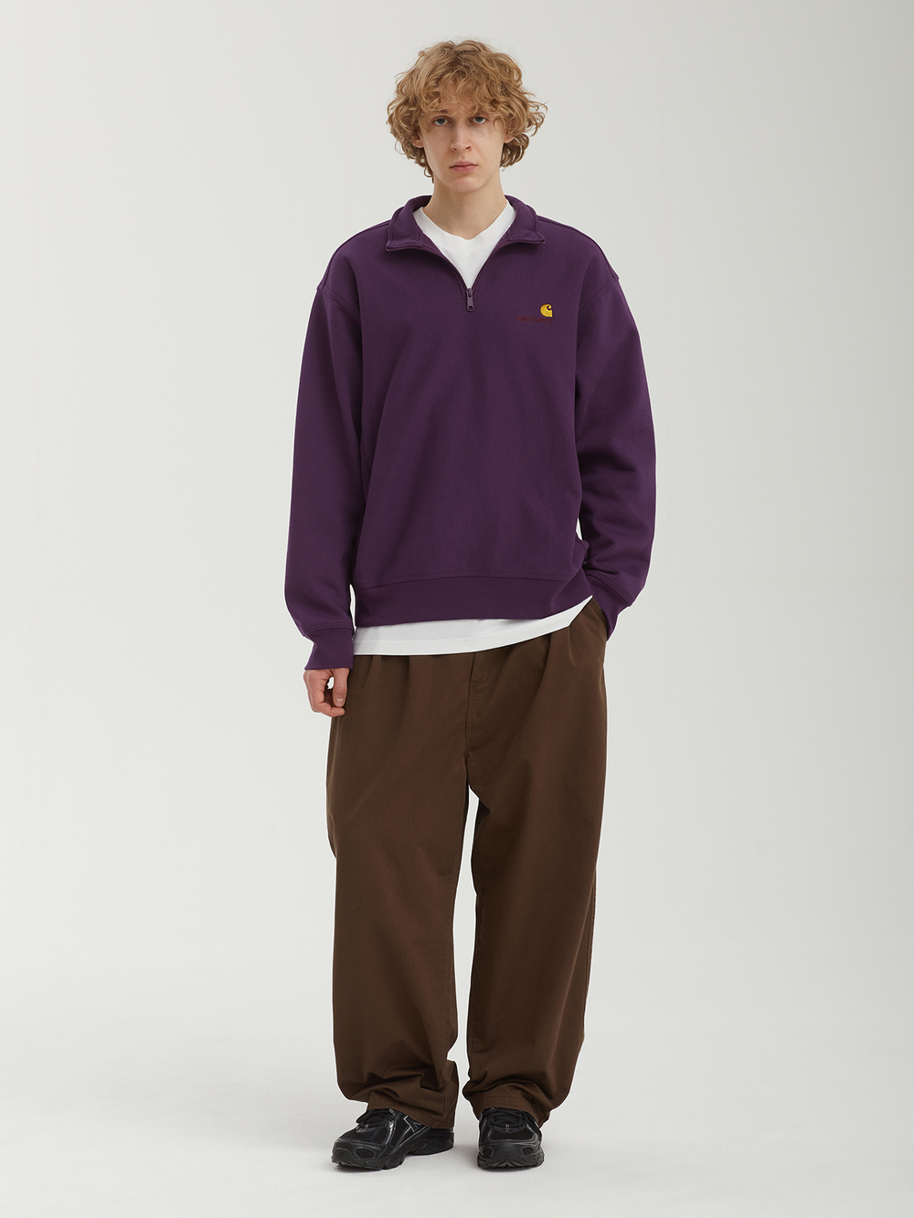 Мужская Толстовка Half Zip American Script