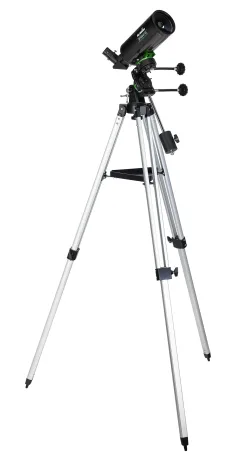 Телескоп Sky-Watcher MAK90 StarQuest EQ1, с коллимационными винтами - боковой вид со стойкой