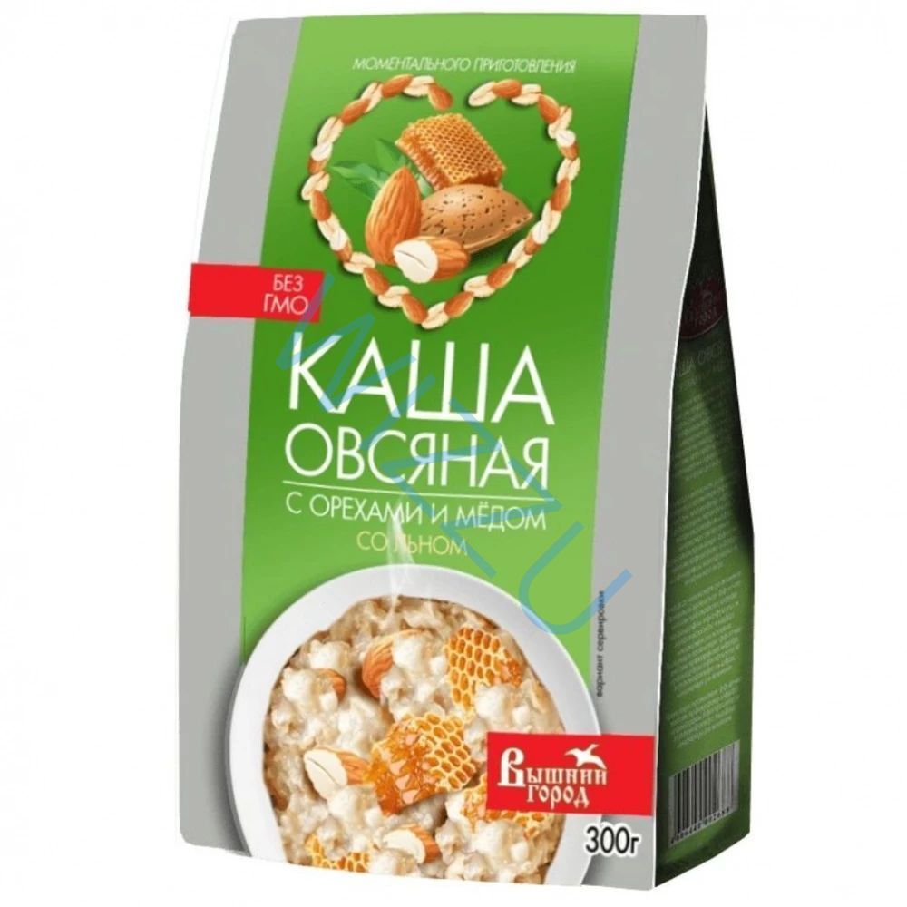 Каша овсяная "Вышний город" с орехами и медом со льном, 300 г