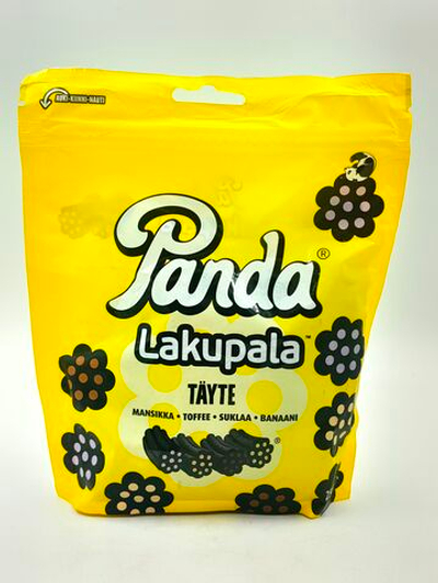 Жевательный мармелад Panda Lakupala Tayte лакрица с начинками (клубника, банан, тоффи, шоколад) 250 г (Из Финляндии)