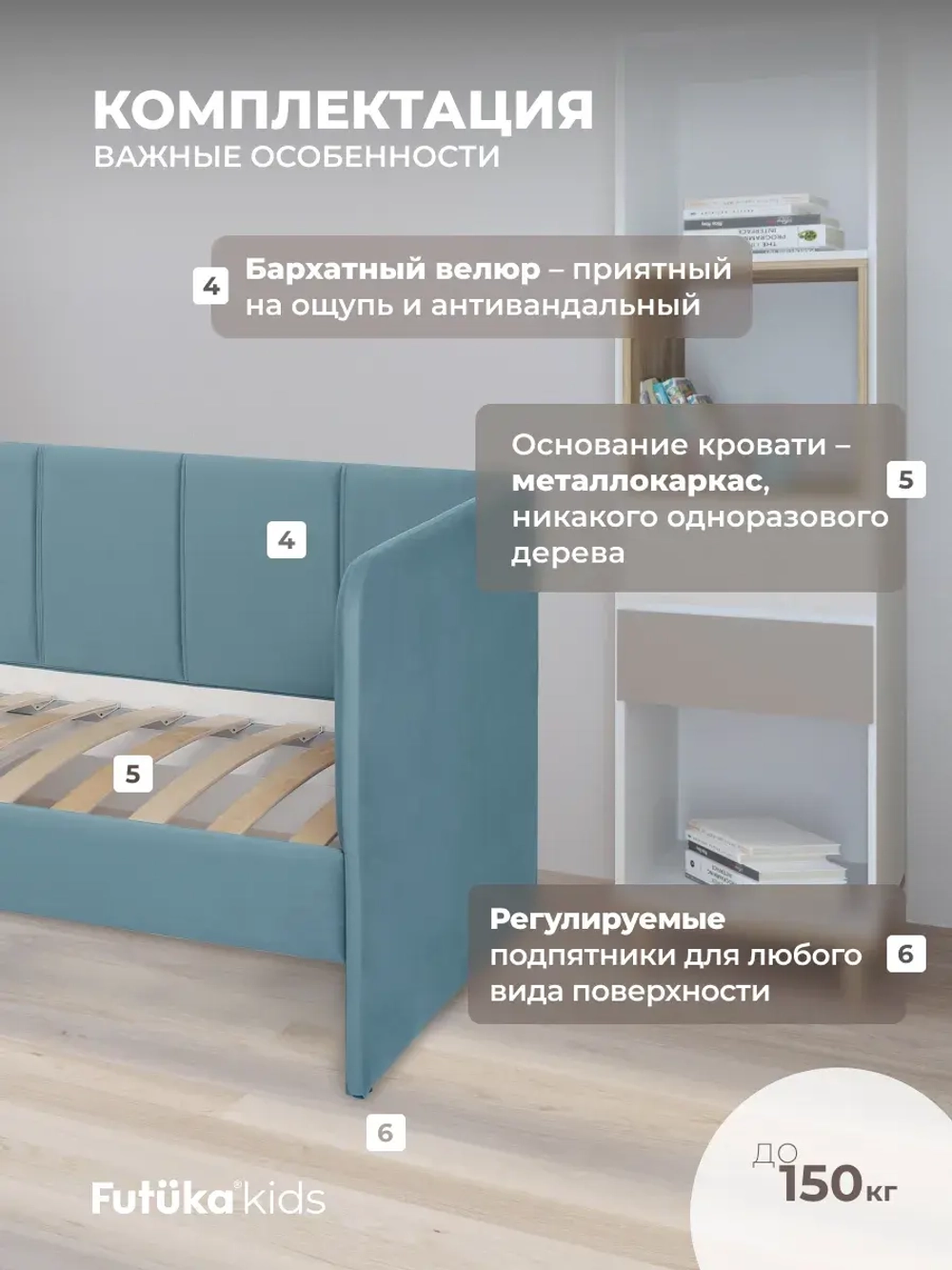 Диван - кровать 180х90 см Стич ткань Микровелюр