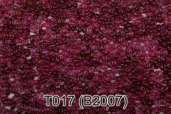 Бисер Gamma Twin 2.5х5 мм, 50 г (10х5 г), 1-й сорт T017 лиловый, B2007, 321-96001
