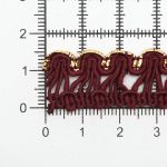 Тесьма отделочная вязаная 15 мм / 10 м (бордо), С919