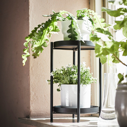 IKEA OLIVBLAD  (ИКЕА ОЛИВБЛАД)  -  Стойка для цветочного горшка - для помещения/улицы чёрный 35 см