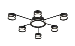 Люстра потолочная Rilon 9502/3+3+1 BLACK, 6×15 Вт, чёрная
