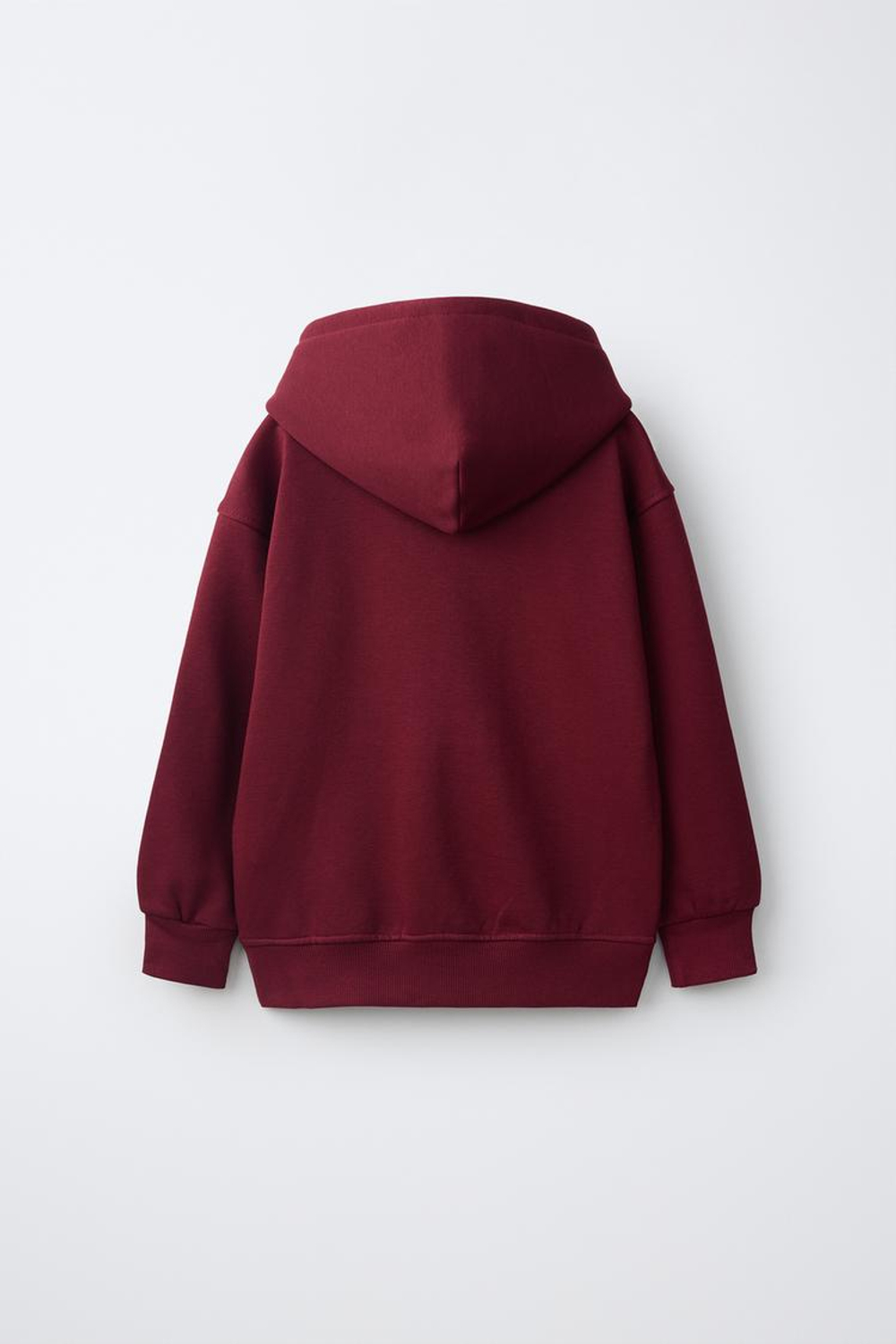 ZARA ОДНОТОННОЕ ХУДИ, ГРАНАТОВЫЙ