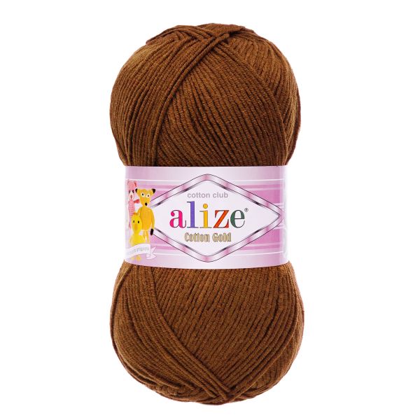 Пряжа Alize (Ализе) Cotton Gold / уп.5 мот. по 100 г, 330м, 690 черепичный А