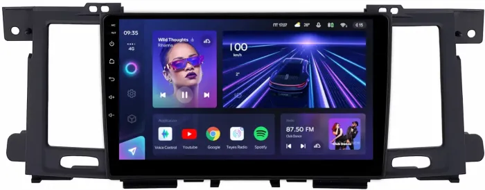 Магнитола для Nissan Patrol Y62, Infiniti QX56/QX80 2010-2017 (поддержка Bose и 360, рамка тип 1) - Teyes CC3 на Android 10, Быстрая, QLED, CarPlay, 4G SIM-слот