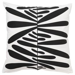 Чехол на подушку IKEA MAJSMOTT (МАЙСМОТТ), Белый, черный, 50x50 см