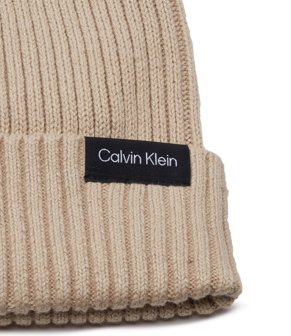 Шапка CLASSIC RIB BEANIE Calvin Klein - бежевый(K50K510982)