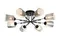 Люстра потолочная Rilon 26012/8 CHROME+BLACK, 8×40 Вт, хромированная и чёрная