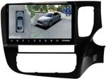 Магнитола для Mitsubishi Outlander 3 2012-2021 (правый руль) - Teyes CC3-2K-360 монитор 9.5" 2K QLED на Android 10, Быстрая, CarPlay, 4G SIM-слот, 4 камеры в комплекте