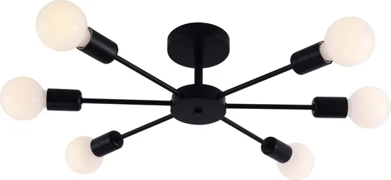 Люстра потолочная Sfera Sveta 1732-6 BK, 6×40 Вт, чёрная