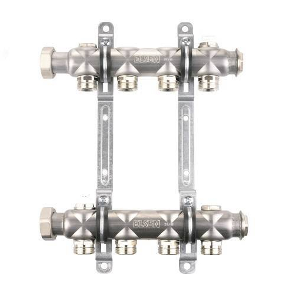 Коллекторная группа нерегулируемая ELSEN EMi01 - 1" на 11 контуров 3/4" Евроконус