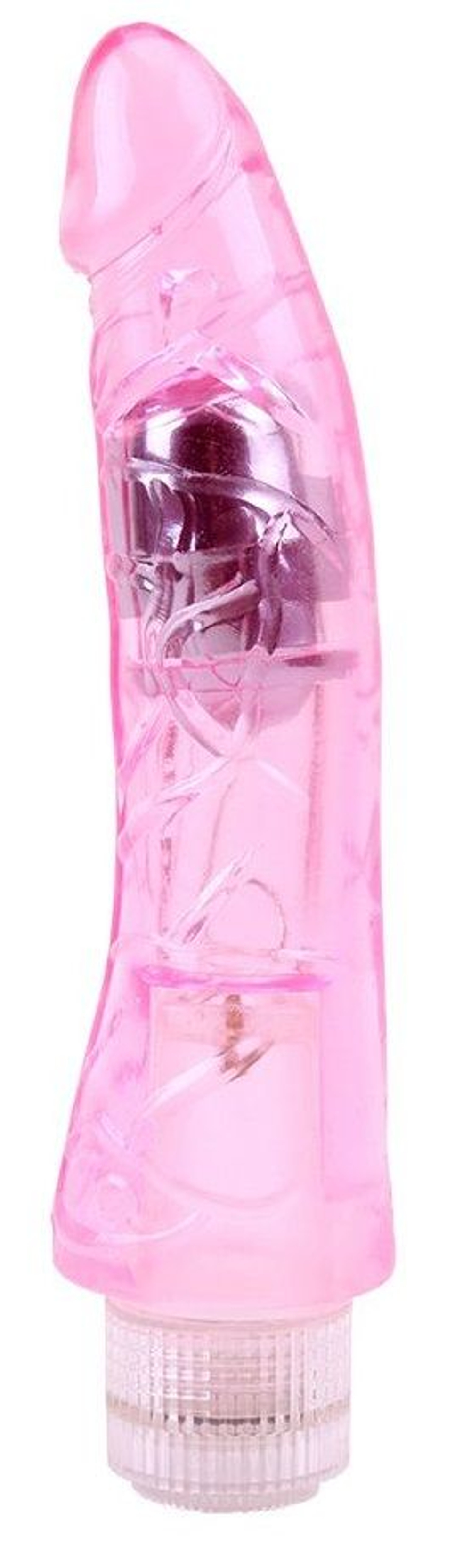 Розовый вибратор Glitters Mr.Right - 23 см. (Цвет: розовый)
