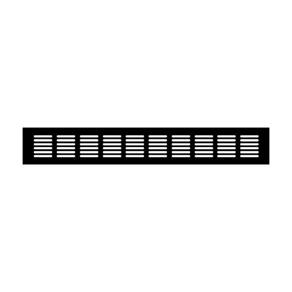 Вентиляционная решетка Благовест 100x400, ASM19 матовый черный