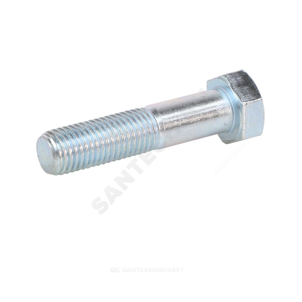 Болт стальной оц М16х60 к.п. 5.8 шестигранный вес DIN 931 (ГОСТ 7798-70)