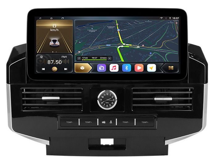 Магнитола для Toyota Land Cruiser 200 2007-2009 (климат на ШГУ, тип C) - Canbox H-Line 3046 монитор 12.3" QLED в стиле MERCEDES на Android 10, Быстрая, ТОП-процессор, CarPlay, 4G SIM-слот