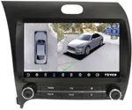 Магнитола для KIA Cerato 3 2013-2019 (без штатной КЗВ, рамка тип 3) - Teyes CC3-2K-360 монитор 9.5" 2K QLED на Android 10, Быстрая, CarPlay, 4G SIM-слот, 4 камеры в комплекте