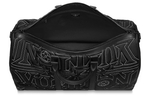 LOUIS VUITTON Keepall Cow Leather Trim Shoulder Bag, Crossbody Bag, Handbag, Travel Bag Men"s Black