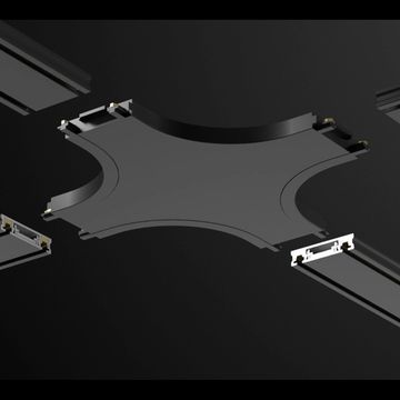 Соединитель с токопроводом "Х" для низковольтного шинопровода IP20 48V 135211 чёрный Smal Novotech