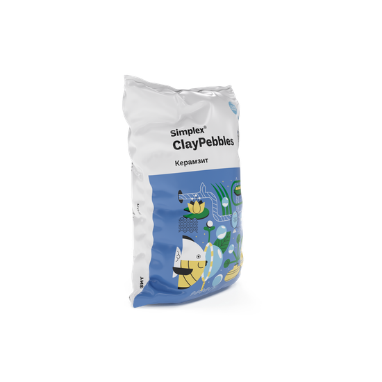 Керамзит Simplex ClayPebbles 50 л, фракция 8-16 мм