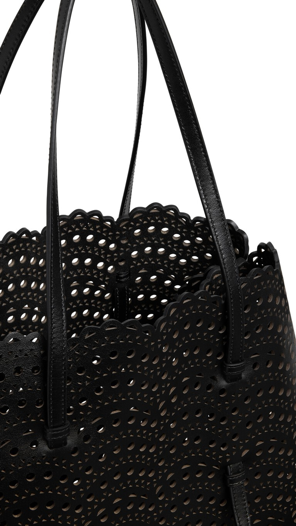 ALAÏA СУМКА MINA 37 ИЗ ТЕЛЯЧЬЕЙ КОЖИ, ЧЕРНЫЙ