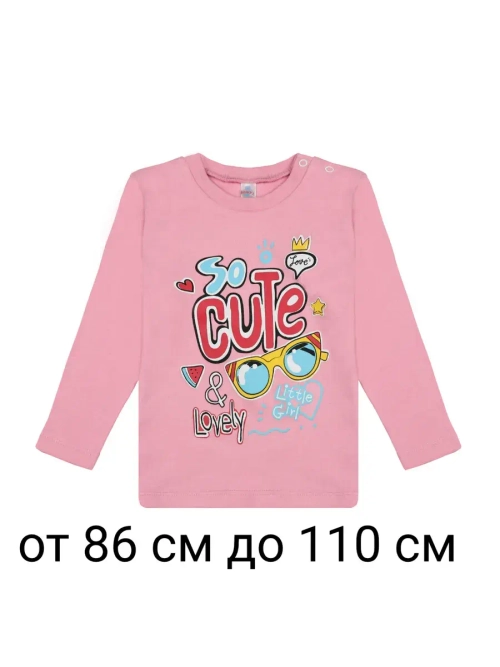 Футболка для садика с длинным рукавом.девочка.1шт