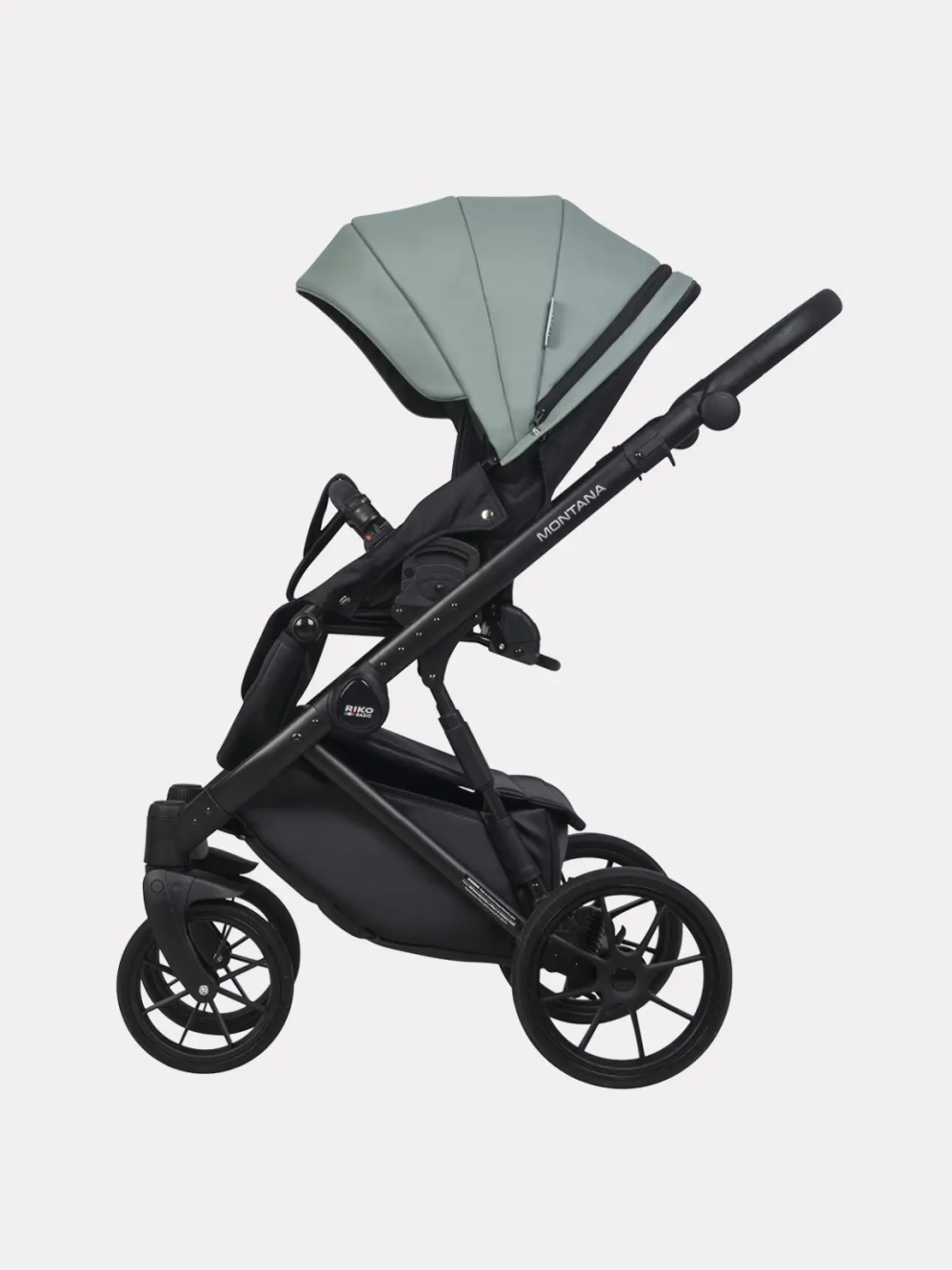 Коляска 2 в 1 Riko Basic Montana Ecco цвет 30 Green-Grey (зеленый-серый)
