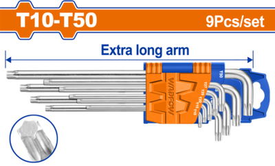 Набор шестигранников TORX 9 шт. (6/48) WADFOW WHK3292