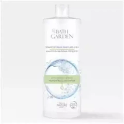 BATH GARDEN Шампунь -Бальзам-уход 3 в 1Лемонграсс и Базилик 1000мл*6