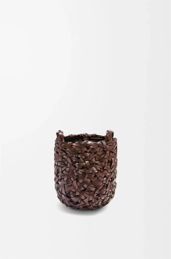 Loewe Маленькая сумка Nest Basket из телячьей кожи, каштановый
