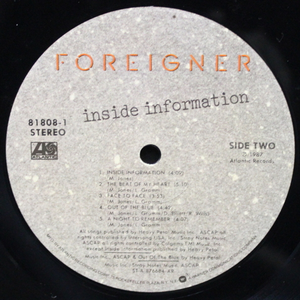 Foreigner / Inside Information (LP)