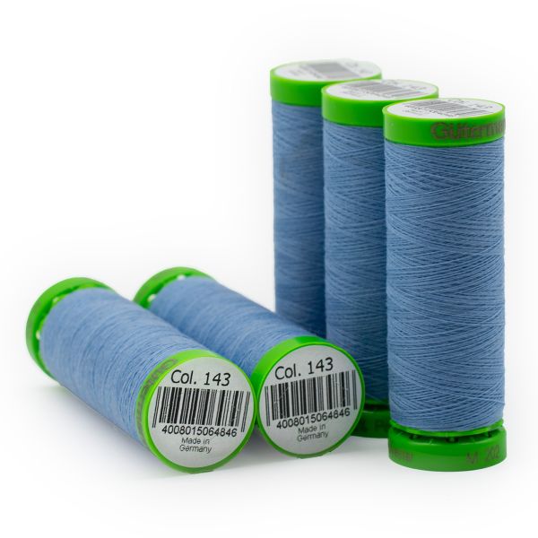 Нитки для тонких тканей Gutermann Extra Fine 150 (200 метров), 5 кат. | 143 серо-голубой