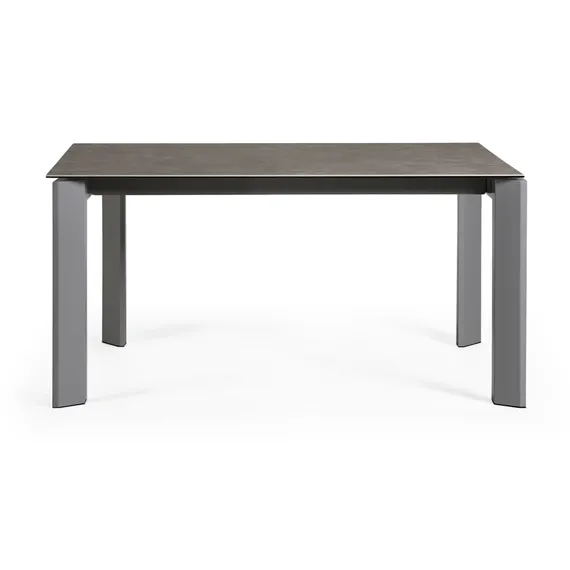 Стол раздвижной Atta 160-220x90 см, антрацит, серая керамика