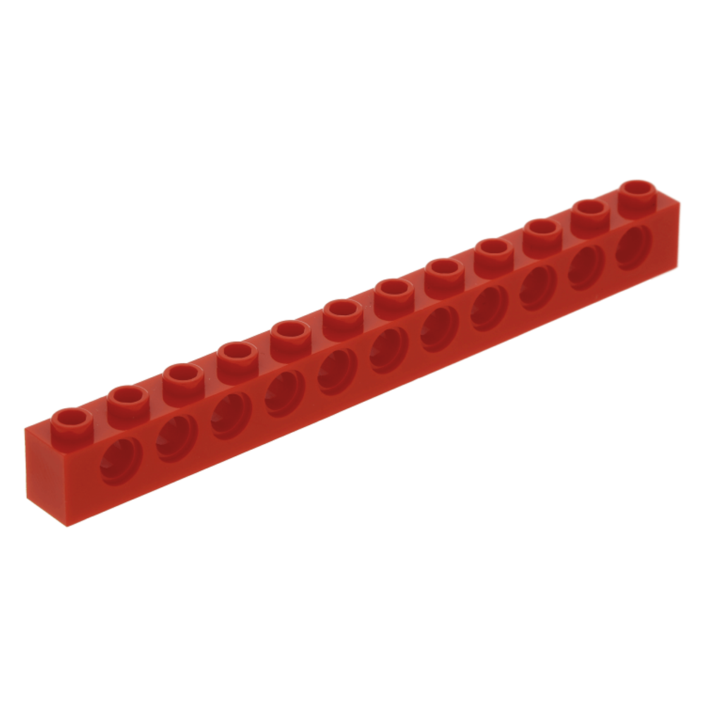 Lego 100шт Кирпич 1x12 с отверстиями (красный) 3895 / 389521